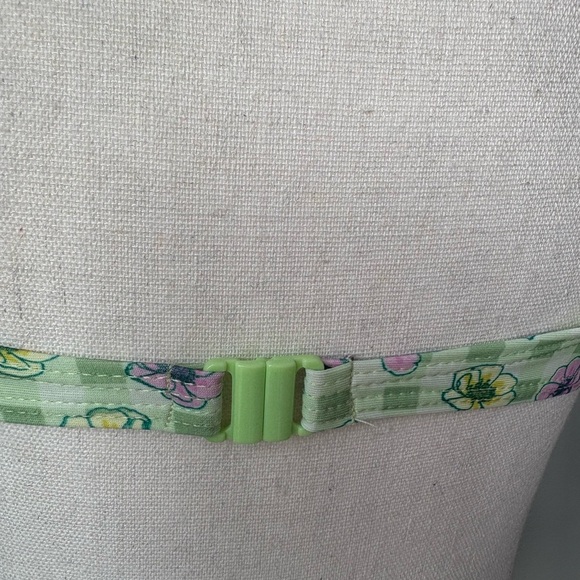 Floral Plaid Underwire Bralette Bikini Top Adjustable Straps Size Medium NWT - Picture 5 of 6